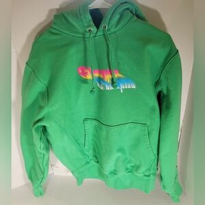 Champion Womens Size Medium, Green Graphic Hoodie